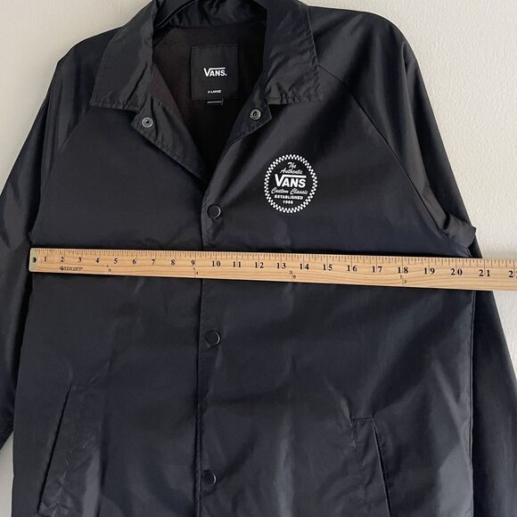 Vans Black Jacket Youth XL Long Sleeve Collared Skateboard Torrey Windbreaker - Picture 8 of 13